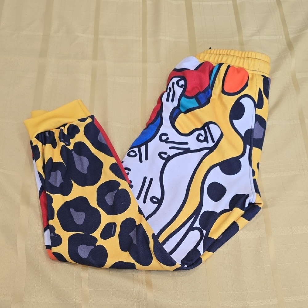 Freshhoods By Britto "New Day" Colorblock Print Sweatpants - Size M - Picture 8 of 11
